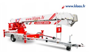 Location grue aluminium sur remorque 33 m